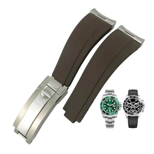 Bracelet montre caoutchouc 20mm Submariner GMT Ditongna embout acier