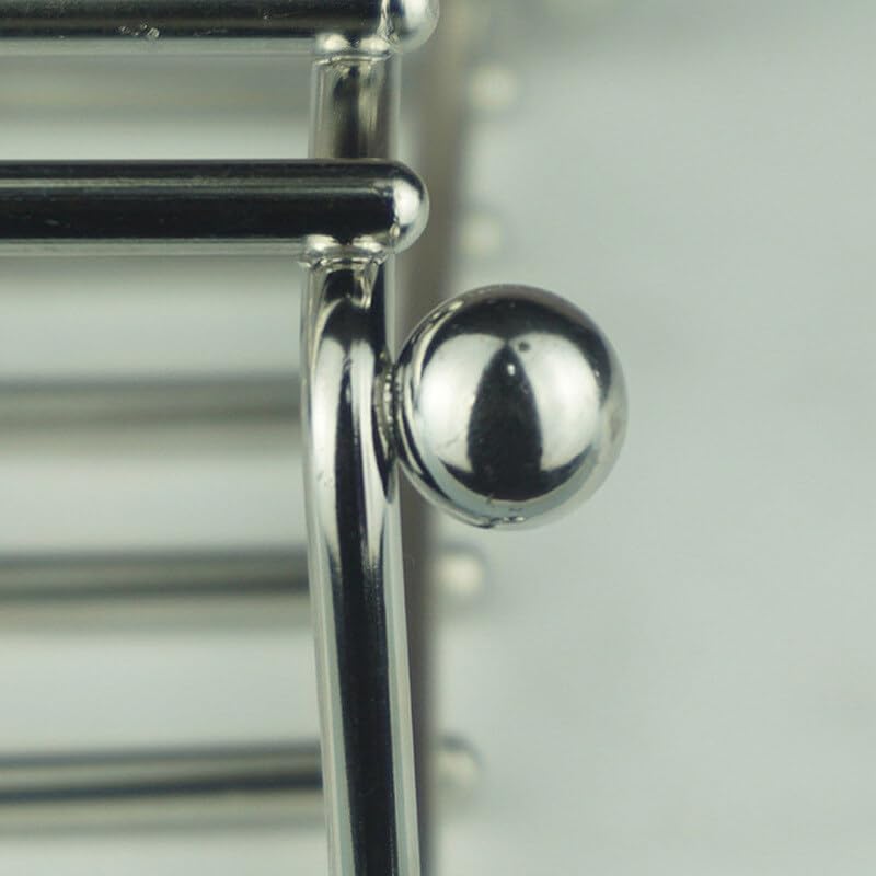 Porta toast in acciaio inox, 6 fette, supporto per pane tostato, design moderno ed elegante con piedini a sfera e maniglia per il trasporto, adatto per cucina, ristorante o hotel, 16 x 8 x 10 cm