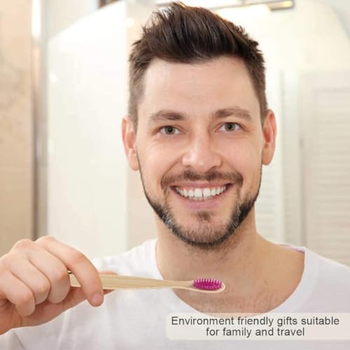 Cepillos de dientes de bambú para encías sensibles que eliminan el plástico del baño 4
