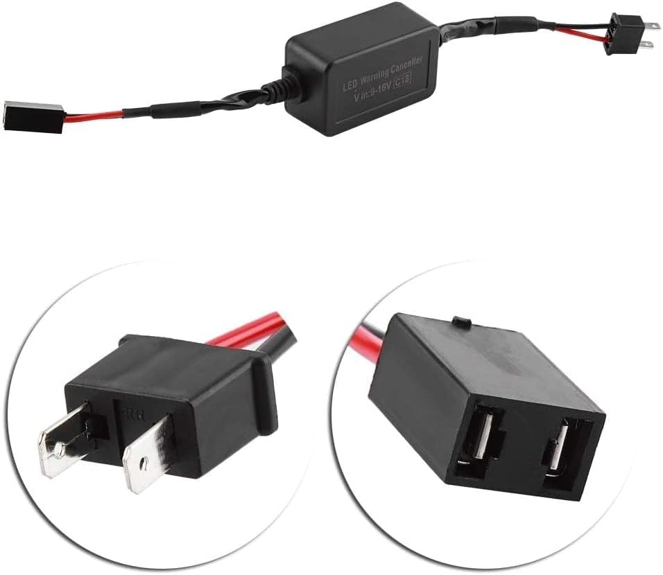 H7 CANbus Decoder - Anti-Flickering Harness Error Free Resistor Capacitor for H7 Bulb, Pack of 2