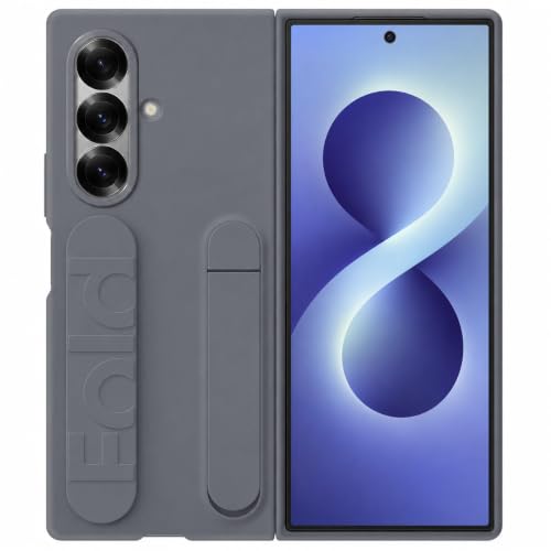 Image of Hybird Shockproof Mobile Back Cover Case for Samsung Galaxy Z Fold 8 Ultra Case with Wrist Band Strap, Stand Case Galaxy Z Fold8 Ultra 5G Cover