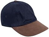 Hackett London Herren Oxford Cap Verschluss, Blue (Navy/Brown), One Size