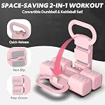 Ensemble de sonnettes réglables 2, 4 en 1 Ensemble de dumbbells de poids libres pour les femmes avec ajustement rapide, chaque 2lb 3lb 4lb 5lb Ensemble de poids à main pour gymnastique à domicile & Formation à l'exercice extérieur