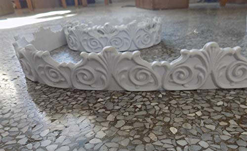 Zhangbl Flexible Modelling Crown Mouldings Trim Home Artistic Decorate for Ceiling Wall Wardrobe 1.93" x 115" European Vintage Flower