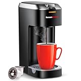 Bonsenkitchen Single Serve Coffee Maker, Coffee Brewer for K Cup Capsule, Fast Brewing Coffee Machine, 6 to 12oz Brew Sizes, Sleek Space Saving Design