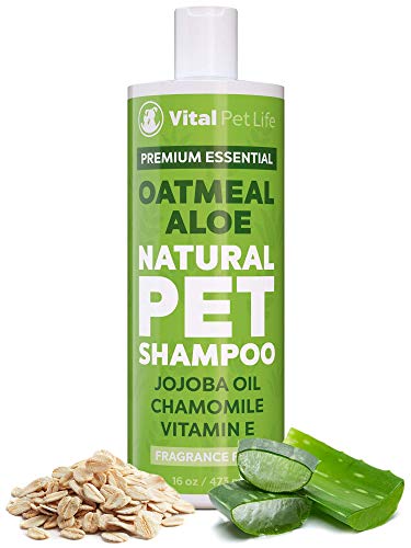 Dog Shampoo with Oatmeal, Aloe Vera, Chamomile, Jojoba Oil, Vitamin E - All