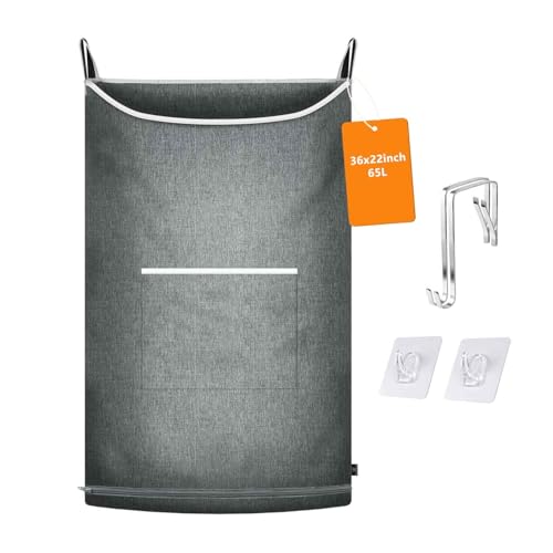 KINGSUSLAY Über-Tür Wäschesammler, Wäschesack zum Aufhängen,Korb für...