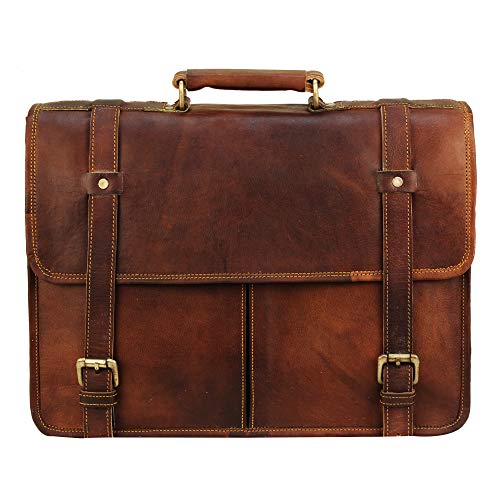 15 Inch Brown Leather Messenger Bag for Men and Women | Best Laptop Briefcase Computer Satchel Shoulder Crossbody Bag | Full Grain Leather Bag A Perfect Companion for College, Office Use4