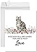 Andaz Press Jumbo Pet Sympathy Card with Envelope, Sorry For Your Loss, American Shorthair Cat, Pet Loss, Cat Grief Bereavement Card with Big Blank Space to Send to Friends, Family, 8.5