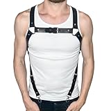 ROIEIIR Men's Punk Body Harness Gothic Men Chest Bondage Men Gay Harness Sexy Bondage Body Harnais Sexy Chest Harness Fetish Costumes Suspenders