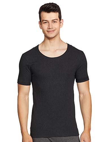 Van Heusen Men Thermal Top – Cotton Viscose Blend – Anti Bacterial, Low Neck, Short Sleeve