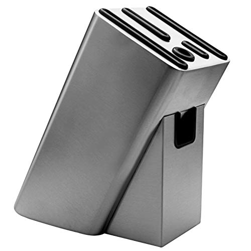 RNUIE Soporte para cuchillos de acero inoxidable, moderno bloque de cuchillos sin cuchillos para cocina, organizador universal de almacenamiento de cuchillos, resistente y duradero Cover