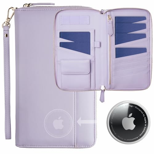 Image of Travel Document Organizer - RFID Passport Wallet Case Family Holder Id Wristlet