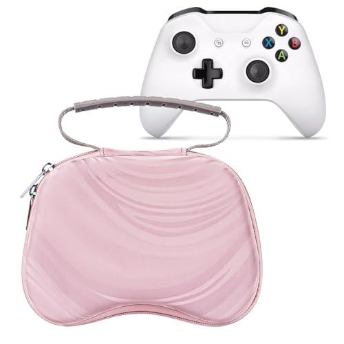 Image of TOCCOOL Hard Travel Controller Case Compatible with Xbox One, Xbox Series X /S, Nintendo Switch Pro Wireless Controller, Portable Bag for Game Accessories (Pink)