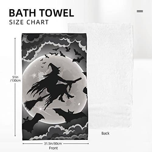 Psvod Halloween Witch Cotton Quick Dry Bath Towel, Super Soft And Absorbent, Suitable For Yoga Bathroom Pool Beach Club #TOP3