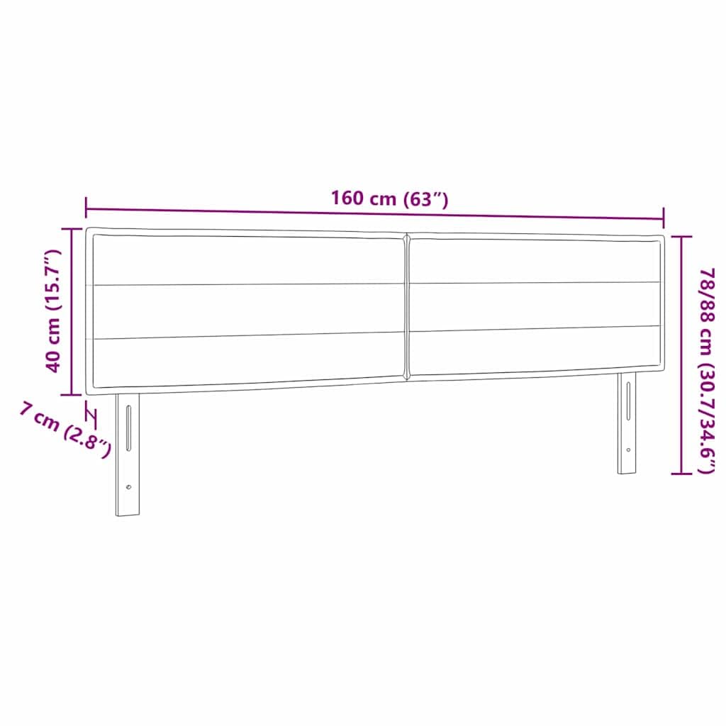 vidaXL Tête de lit Gris foncé Tissu