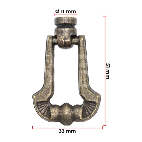 Kit 3 Puxadores Puxador Guarda Roupa Alça Para Móveis Antigo