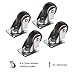 HOLKIE 1 inch Small Caster Wheels for Furniture Low Profile Casters Set of 4 Total Capacity 90 Lbs Perfect Wheels for Small Project,Nightstand,Side Table (No Brake)