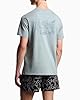 Men's Prints Crew Neck T-Shirt Blue M #1
