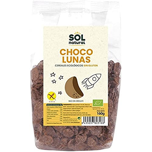 Solnatural Choco Lunas Sin Gluten Bio 160 G, Estándar, Único