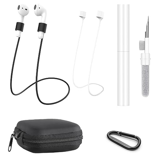 2 sangles magnétiques Anti-perte, Kit de nettoyage, sangle à Boucle magnétique pour écouteurs et écouteurs Sans Fil Silicone Anti-perte