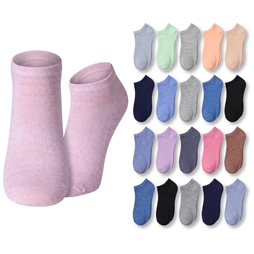 Image of Tipi Toe Women's 20 Pack Colorful Low Cut Socks - Lightweight, Breathable Design for All-Day Comfort Sizes 9-11 /10-13