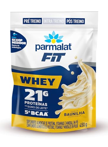 Parmalat Fit Whey Protein Concentrado Baunilha 450g Parmalat Fit Whey Protein Concentrado Baunilha 450g