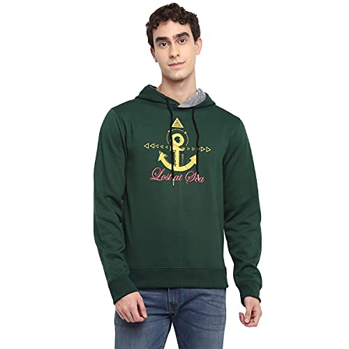Image of Deniklo Mens Polyester Hooded Neck Sweatshirt