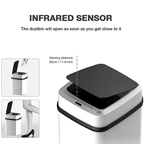 Smart Touch-Free Trash Bin – Automatic Garbage Can with Infrared Motion Sensor and Lid for Kitchen, Bathroom, Office, Bedroom – Hands-Free, Hygienic & Convenient Disposal 6 41s8udGr4QL