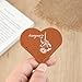 Personalized Leather Heart Corner Bookmark, Custom Birth Flower and Name Cute Bookmarks for Reading, Handmade Corner Heart Shape Bookmarks Gifts for Women, Men, Kids, Teacher, Book Lovers(Orange)