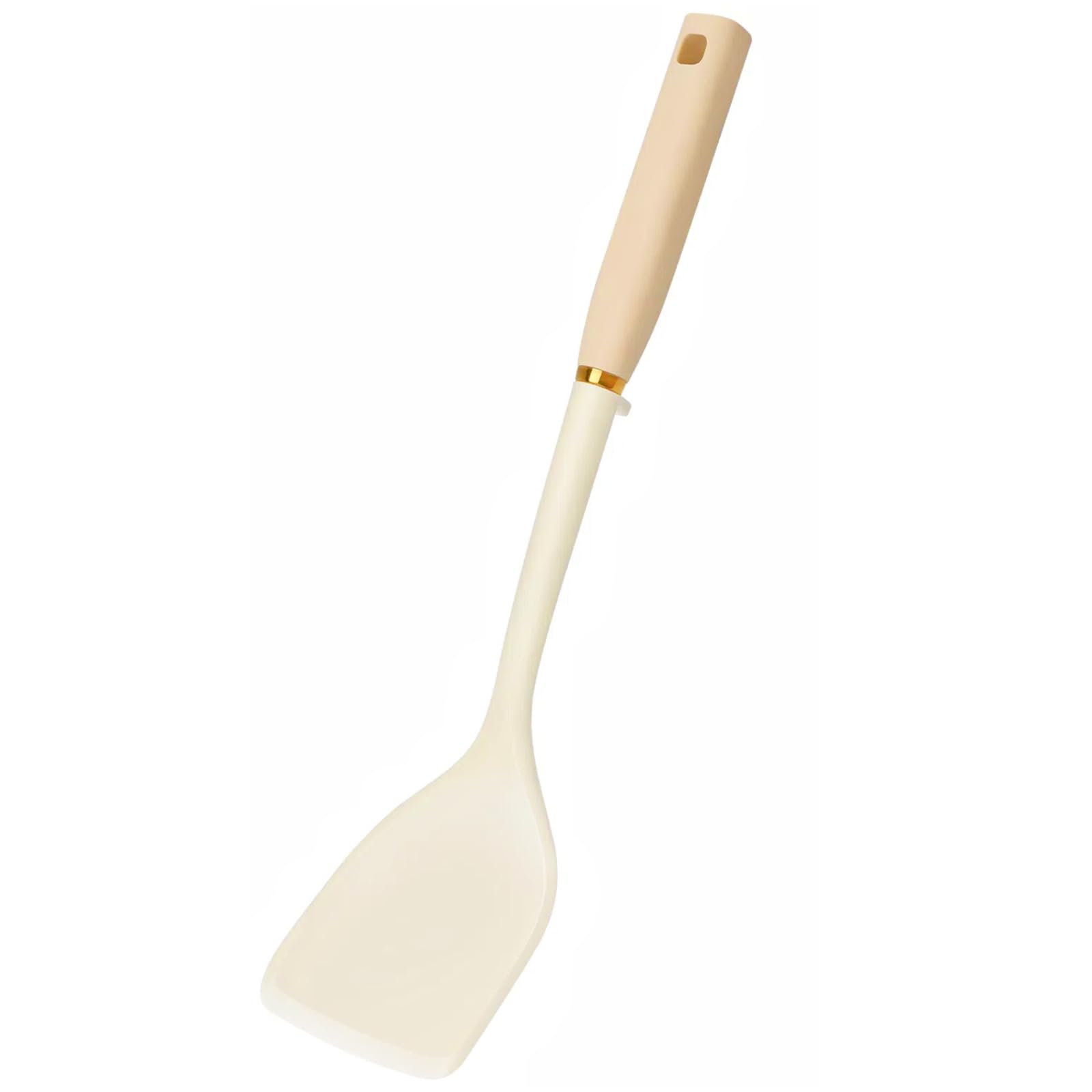 Armrous 35,6 cm massiver Silikon-Spatel, Pfannenwender, langer Griff, antihaftbeschichtet, zum Kochen, große Gummi-Flossen-Spatel, hitzebeständige Küchenutensilien, ideales Kochgeschirr für Fisch,