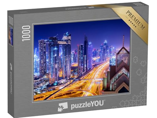 puzzleYOU: Puzzle 1000 Teile „Downtown Dubai bei Nacht“ – aus der Puzzle-Kollektion Arabien