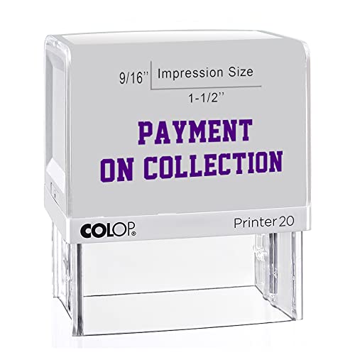 IMPACT2PRINT Colop Printer 20 Pago ON Colección Texto Auto Entintado Sello de goma Negocios Sello personalizado Oficina Estacionario Cover