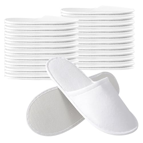 Taimimy 20 pares de zapatillas Spa Hotel lavable para mujeres hombres, zapatillas de hotel desechables, zapatillas de huéspedes cómodas, suaves antideslizantes para hoteles y spa de viaje, Lote de 20