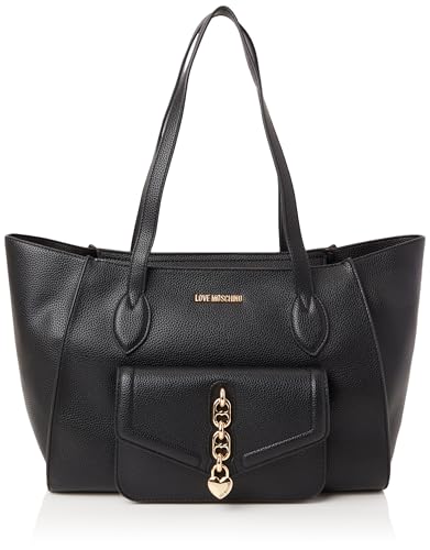 BORSA PU NERO Love Moschino, BORSA A SPALLA Donna, Nero, Taglia unica