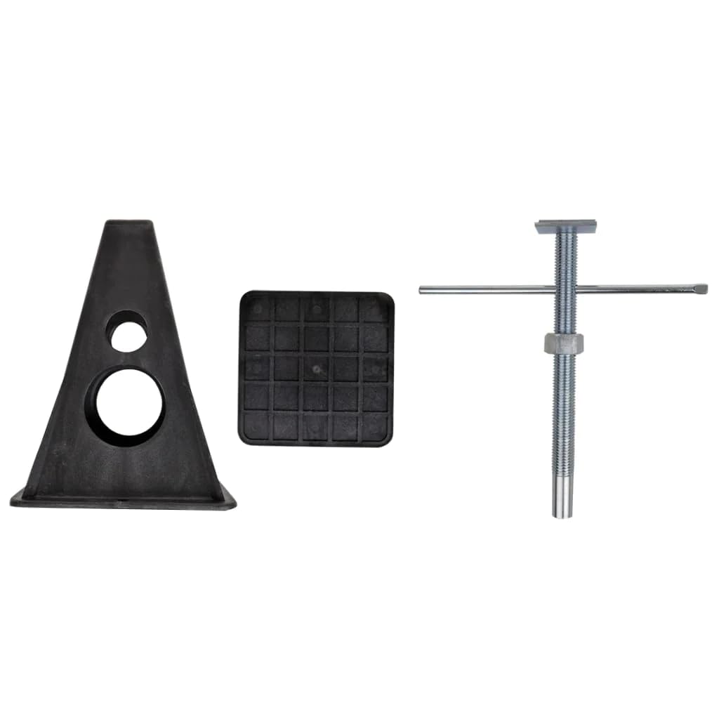 ProPlus Set of 4 Stützböcke 300–420 mm – Für Wohnwagen und Anhänger – Höhenverstellbare Stützen, max. – Schwarz