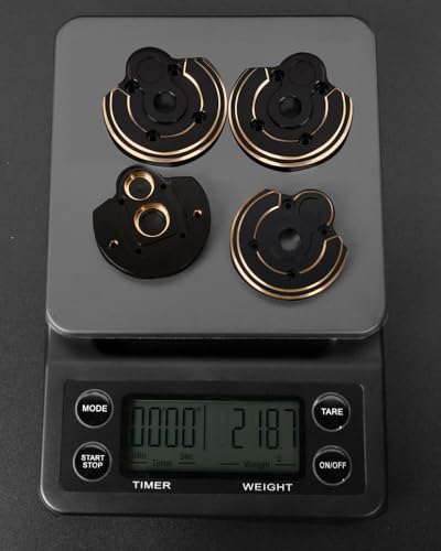 Brass Portal Covers Weights Upgrades Part for Axial Capra UTB/SCX10 III,ARRCat 4PCS Brass Portal Covers Weights,Black