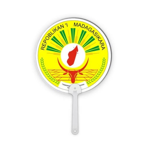 Éventail de poche Madagascar pour briser la chaleur étouffante en plastique rond - 2