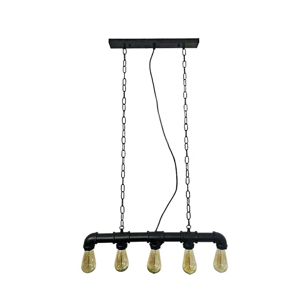 Lámpara de araña industrial de tubería de agua con estilo retro E27