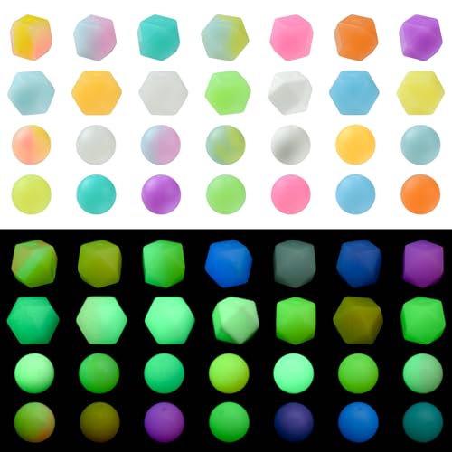 Perles en silicone lumineuses 15mm phosphorescentes pour création - 2