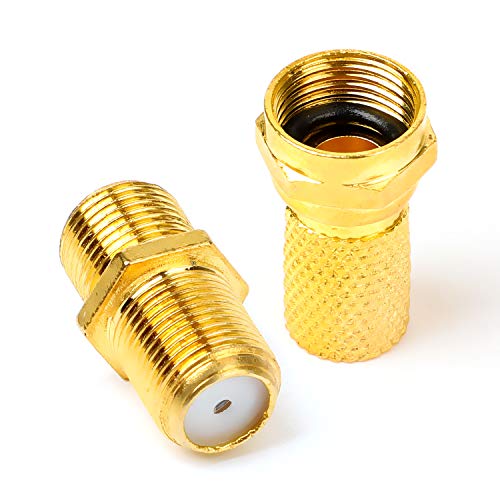 Hyber&Cara F-type Connector Kit for Coaxial Cable Extension/Repair, 4 Pcs RG6 Plug Connector and 2 Pcs Female Coupler for SKY/Freesat/Virgin Media - Image 6