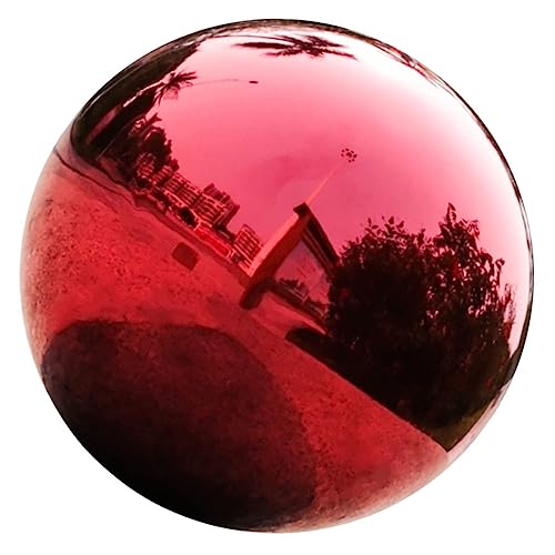 ROMISBABA Garten Spiegelkugel Aus Edelstahl Reflektierender Gartenball Für Draußen Polierte Kugel Als Dekoration Für Garten Und Tisch
