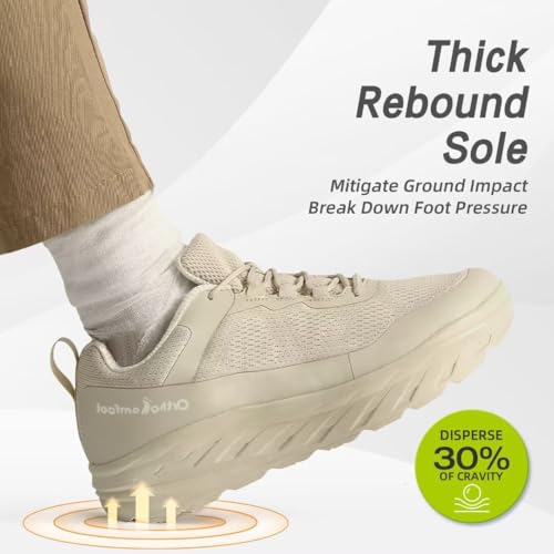 Image of OrthoComfoot Men's Orthopedic Diabetic Wide Walking Shoes: Comfortable Casual Arch Support Plantar Fasciitis Fashion Sneakers, Work Tennis Orthotic High Arch Swollen Feet Shoes for Foot Heel Pain