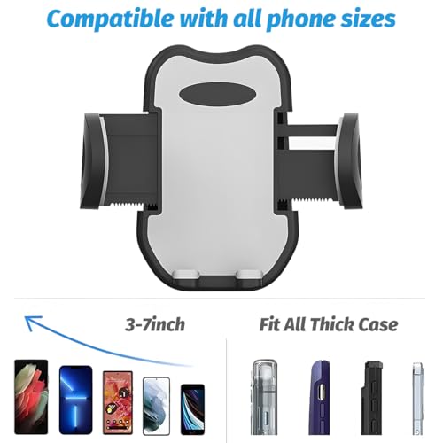 Sandfren Car Vent Phone Holder, 360° Rotation Hands Free Cellphone Air Vent Cradle with Metal Hook Clip, Automotive Interior Smartphone Mount, Universal for SUV, Truck, RV (Black) by Sandfren - Used condition - Image 2