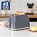 Russell Hobbs Honeycomb 2 Slice Toaster (Extra wide slots, High lift feature, 6 Browning levels, Frozen/Cancel/Reheat function, Removable crumb tray, 850W, Grey textured high gloss) 26063