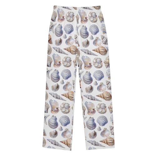 Pajama Pants Seashells Conchs PJ Bottoms Sleepwear Lounge Sleep Pant with Pockets