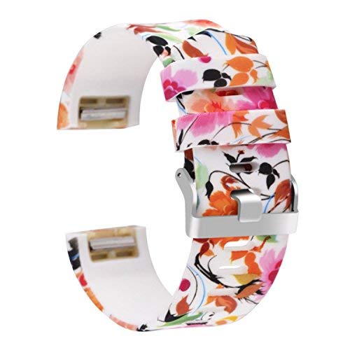 AIWELL Compatible for Fit bit Charge 2 Bands,Silicone Adjustable Replacement Sport Strap Printed Bands with Classic Buckle for Fit bit Charge2 HR,Fit bit Charge 2 Accessories Wristbands