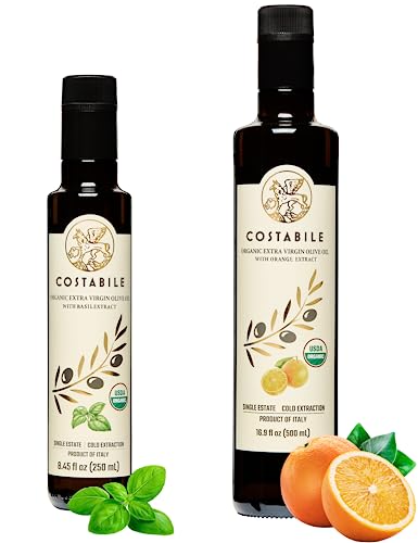 Combo Aceite de Oliva Extra Virgen infusionado con Naranja y Albahaca
