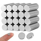 200 imanes Fuertes, 5 x 2 mm pequeños imanes para frigorífico, Pizarra magnética, Manualidades y Oficina - Material de Níquel y Protección Anticorrosiva para Uso Duradero y Eficiente