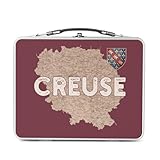 IMPRIMÉ EN FRANCE : Affichez votre style dès le déjeuner. Cette boîte est personnalisée dans notre atelier en France. Le visuel Creuse 23 Departement Carte Ancienne Rare Nouvelle Aquitaine est imprimé sur une plaque en aluminium haute définition fixée sur le couvercle pour un rendu métallique brillant et durable.